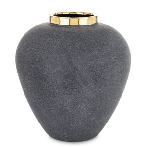 Čierna váza so zlatým okrajom - Malá