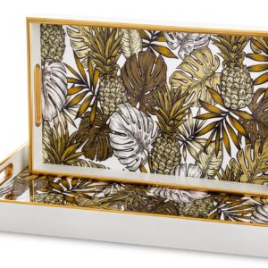 Sada 2 dekoratívnych podnosov.