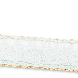 Dekoratívny podnos so zlatým okrajom