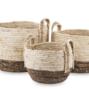 Sada 3 pletených košíkov