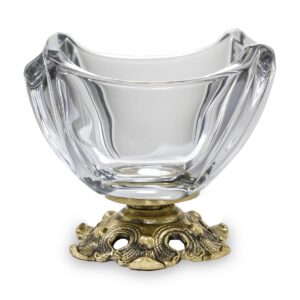 Luxusná dekoratívna misa Sklo + Mosadz