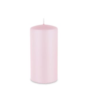 Ružová sviečka Opálová metalická matná valcová farba Priemer priemer 7 cm