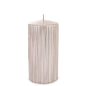 Plná šampanská sviečka Ružová záhrada Valec stredný priemer 7 cm