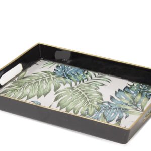 Glamour ozdobný podnos s listami