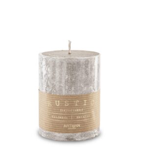 šampanská sviečka rustikálny kovový valec malá priemer 7 cm