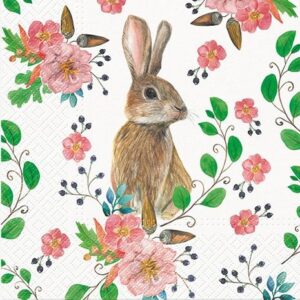 Servítky s bobuľami a králikom