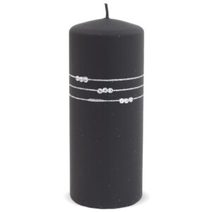 Čierna sviečka s ozdobami – Veľká