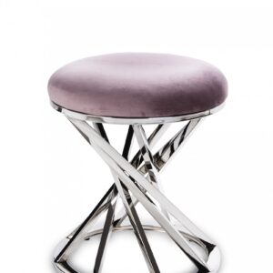 Dizajnová Glamour taburetka so zamatom