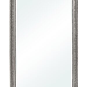 Zrkadlo s ozdobným strieborným rámom