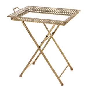 Stôl zlatý so zrkadlom