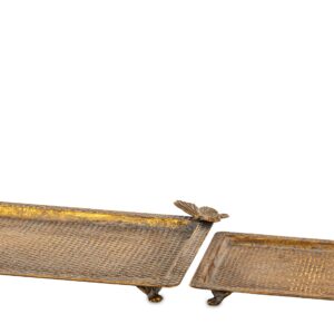 Sada 2 dekoratívnych podnosov s motýľom