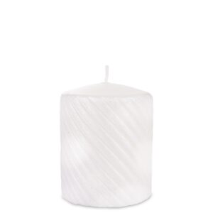 Biela Sviečka Caroline Valec Malý priemer 8 cm