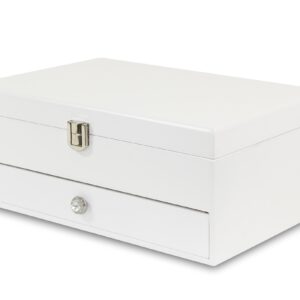 Biela elegantná šperkovnica