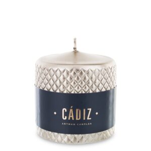 Sviečka na šampanské Cadiz malá valcová priemer 9 cm