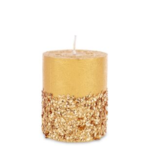 Sviečka valčeková malá diamantová zlatá zlatá