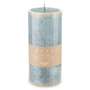 Zelená sviečka Rustikálna Patina Veľký Valec priemer 7 cm