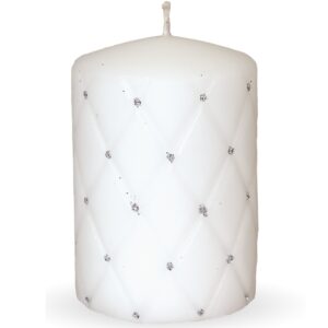 Biela ozdobná sviečka Florence – Malá
