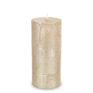 Sviečka Rustic Satin Stĺpová 70/150 Zlatá