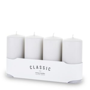 Sviečka Gray Candle K Classic Mat, balenie 4 kusov, veľká až stredná