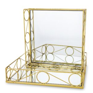 Sada 2 dekoratívnych podnosov