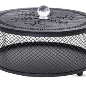 Dekoratívna čierna zdobená nádoba