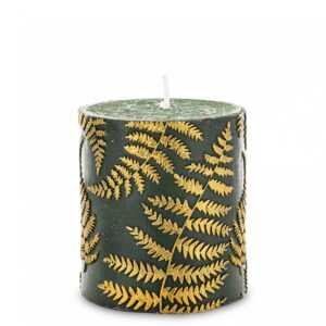 Dekoratívna sviečka so vzorom listu