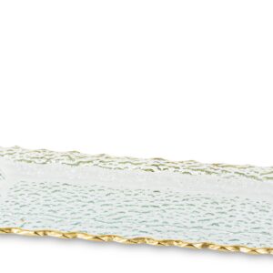 Dekoratívny podnos so zlatým okrajom