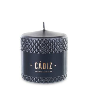 Čierna Sviečka Cadiz Malý Valec priemer 9 cm