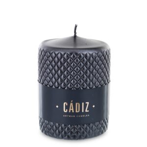 Čierna Sviečka Cadiz Veľký Valec priemer 9 cm