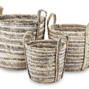 Sada 3 pletených košíkov