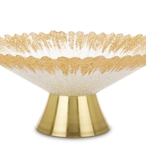 Dekoratívna biela misa so zlatým lemom
