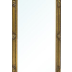 Nástenné zrkadlo so zlatým ozdobným rámom