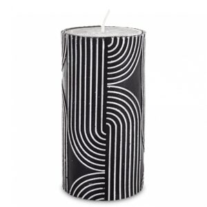 Dekoratívna čierna sviečka - Veľká