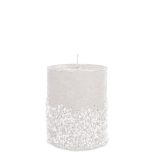 Sviečka valček malý diamant betón strieborný