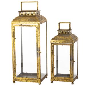 Sada 2 zlatých lampášov