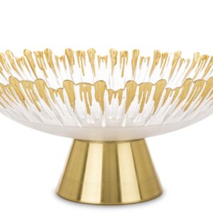 Dekoratívna biela misa so zlatým lemom