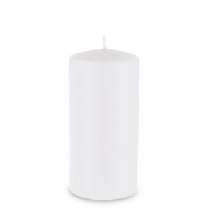 Biela Sviečka Opálová Metalická Matná Stredná Valcová priemer 7 cm
