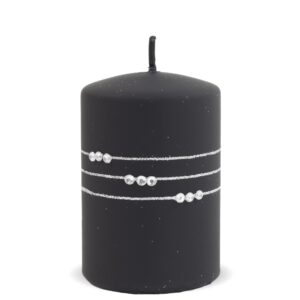 Čierna sviečka s ozdobami – Malá