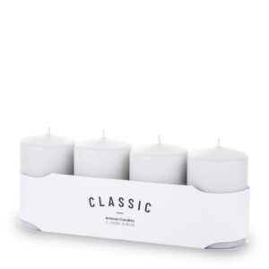 Sviečka Gray Candle K Classic Mat, balenie 4 kusov, malá až stredná