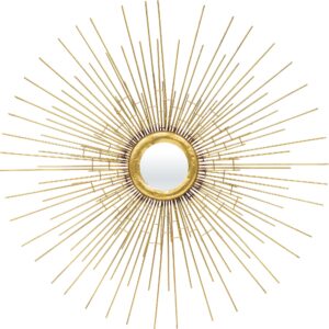 Nástenné luxusné zlaté zrkadlo - SUN