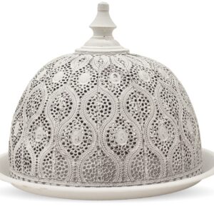 Dekoratívny strieborný podnos s krytom