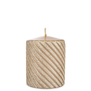 Caroline Zlatá sviečka malý valec priemer 8 cm