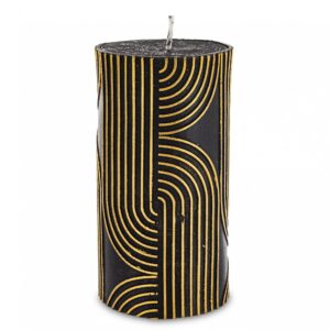 Dekoratívna čierna sviečka - Veľká