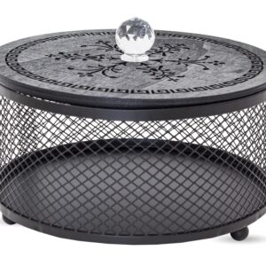 Dekoratívna čierna zdobená nádoba