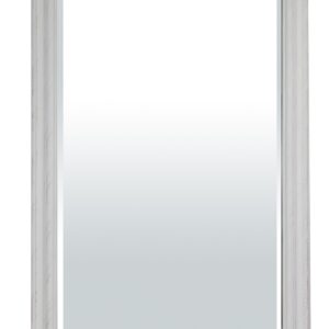 Nástenné zrkadlo s vintage bielym rámom