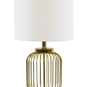 Dizajnová zlatá kovová lampa s tienidlom