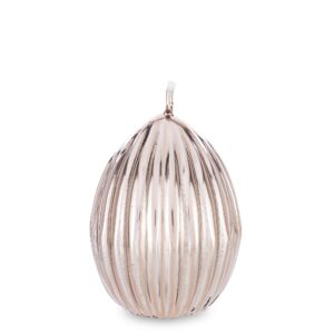 Sviečka Rose Gold Malé vrúbkované vajíčko