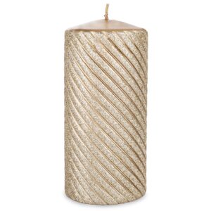 Caroline Zlatá sviečka veľká valcová priemer 8 cm