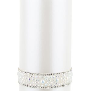 Biela Sviečka Krištáľ Opál Perla Valec Veľká priemer 7 cm