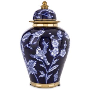 Keramická modrá amfóra s vekom